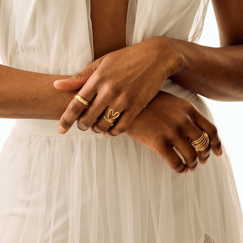 Veloura Heart Ring Set